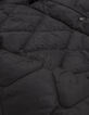 Lange, schwarze M&auml;dchensteppjacke-6