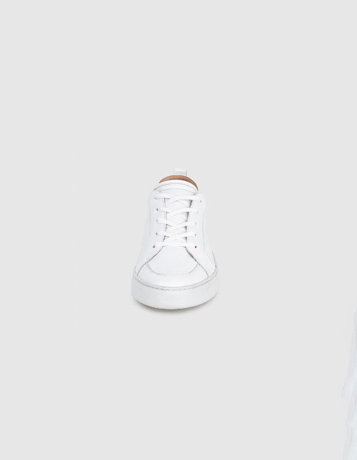 Zapatillas blanca de cuero para hombre-2