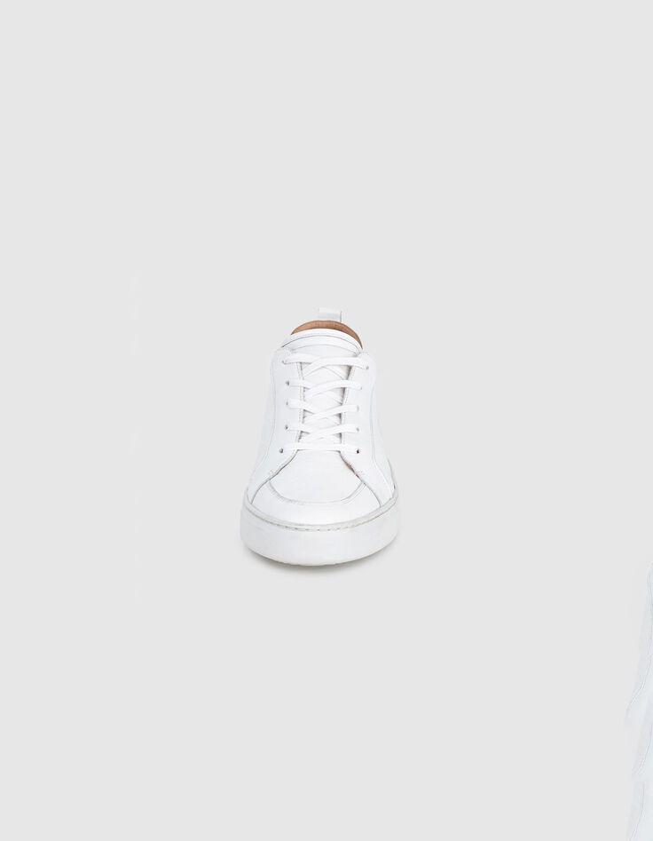 Men’s white leather trainers-2