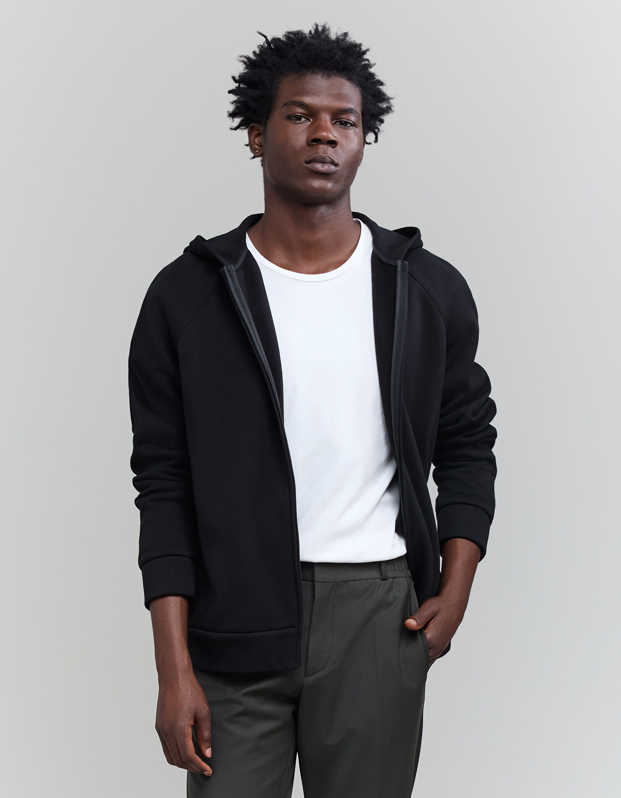 Men s black zipped WATERPROOF BREATHABLE cardigan IKKS