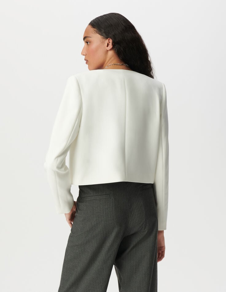 Veste boléro écrue longueur cropped-3