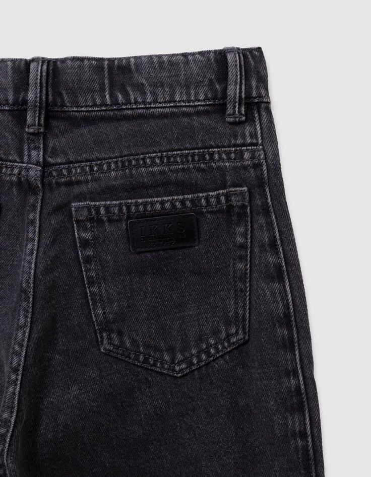 Vaqueros holgados grises con rayas laterales para ni&ntilde;os-6