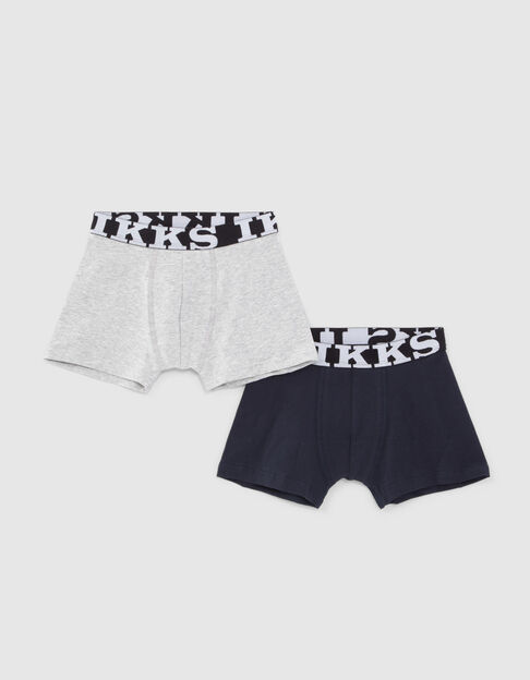 Boxers marine et gris garçon - IKKS
