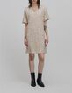 Sequin-embroidered champagne dress for women-1