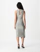 Champagne twisted jersey dress Woman-3