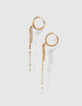 Boucles d'oreilles pendantes avec pompons Femme-3