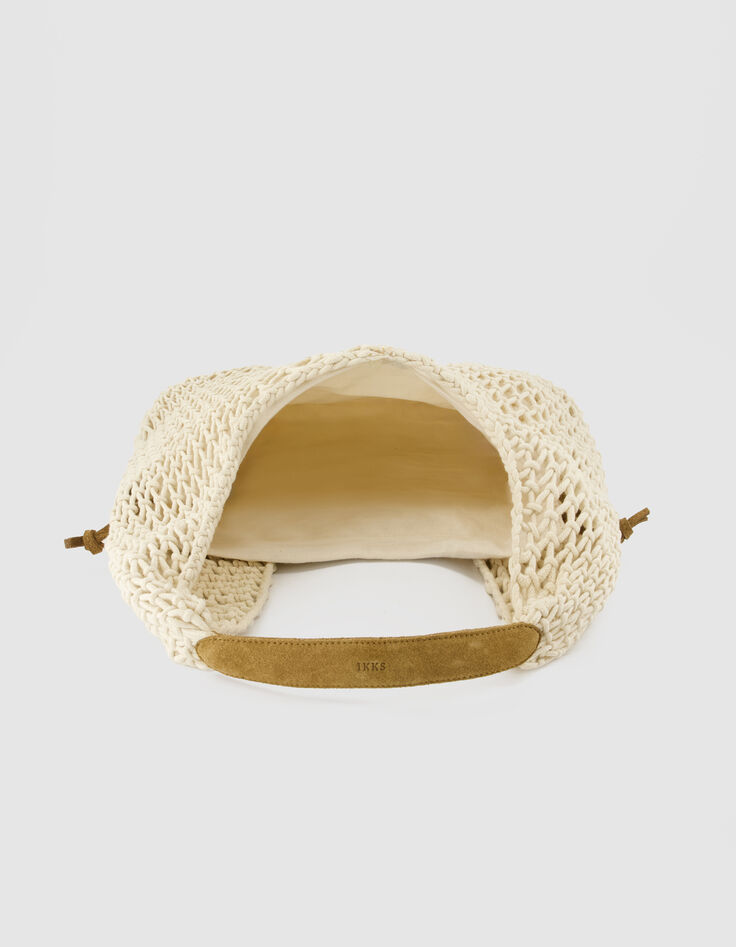 El bolso hobo de ganchillo beige Mujer-5