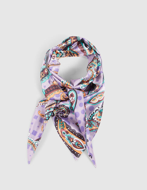 Women’s marshmallow scarf with XL paisley print - IKKS