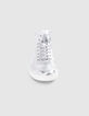 Sneakers montantes silver cuir métallisé Femme-2