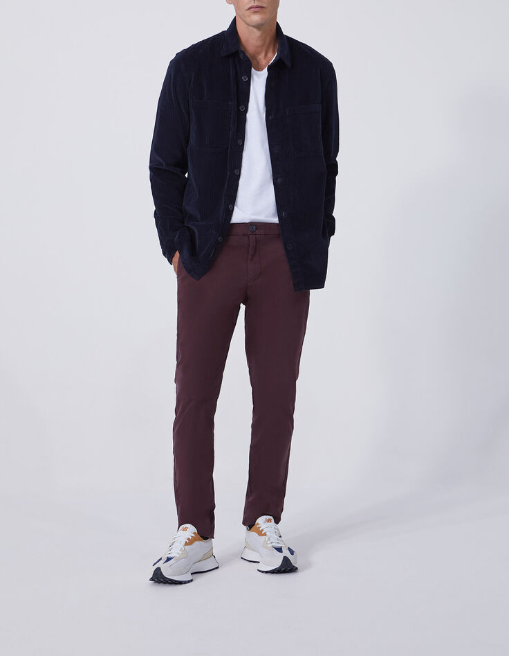 Men’s burgundy SLIM chinos-2