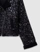 Girls’ black sequinned biker jacket-7 Girls’ black sequinned biker jacket-7