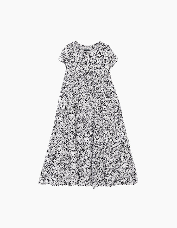 Vestido blanco roto estampado acuarela niña-1