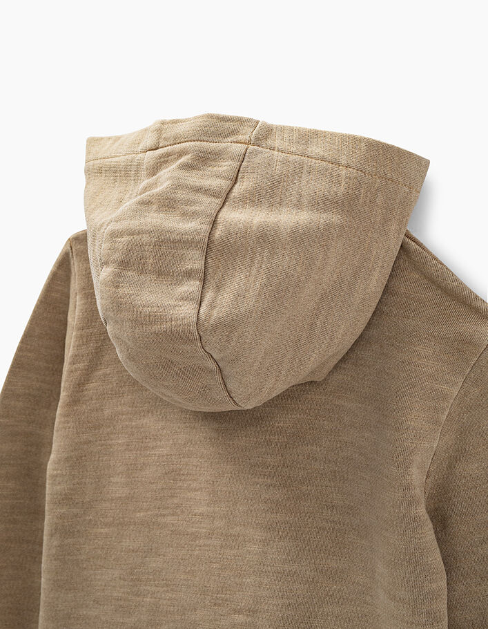 Boys’ medium beige cardigan with zipped pockets - IKKS