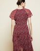Metallic paisley-print voile long dress-3