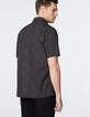 Camisa REGULAR negra motivos mini peace and love para hombre-2