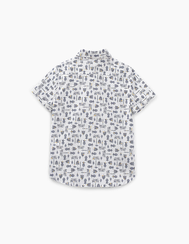 Camisa blanco roto con estampado piñas niño-5