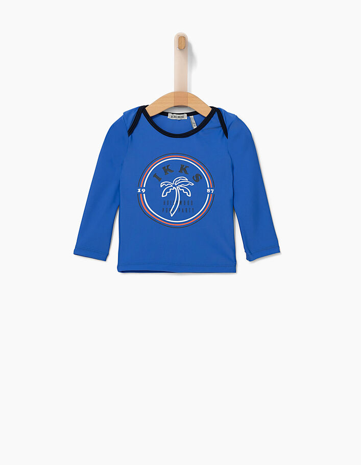 Tee-shirt bleu anti-UV bébé garçon -1