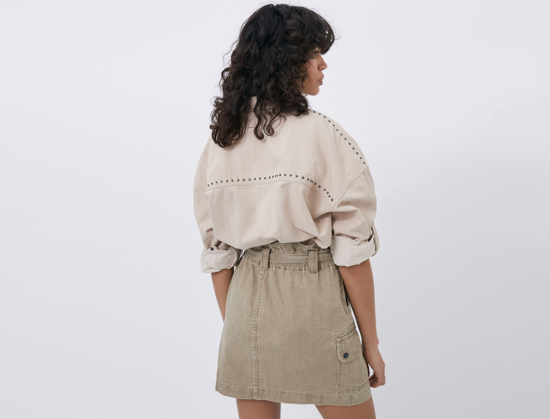 Chemise Terra denim Desert avec decor clous femme