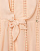Poederroze jurk fantasie ladderajour meisjes-5