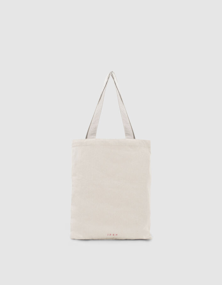 Women’s ecru tote bag made in France-3