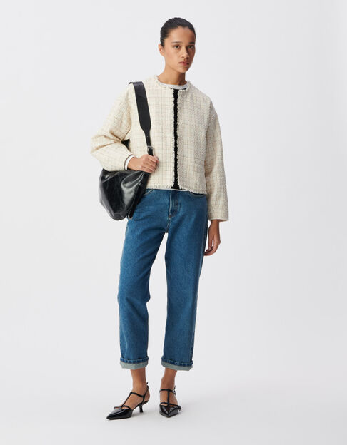 Rosa Tweedjacke in &Uuml;bergr&ouml;&szlig;e Damen - IKKS