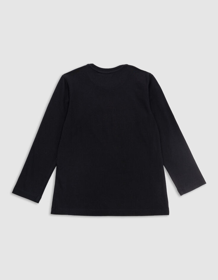 Schwarzes Jungen-T-Shirt mit Tiger mit Sonnenbrille-3 Schwarzes Jungen-T-Shirt mit Tiger mit Sonnenbrille-3