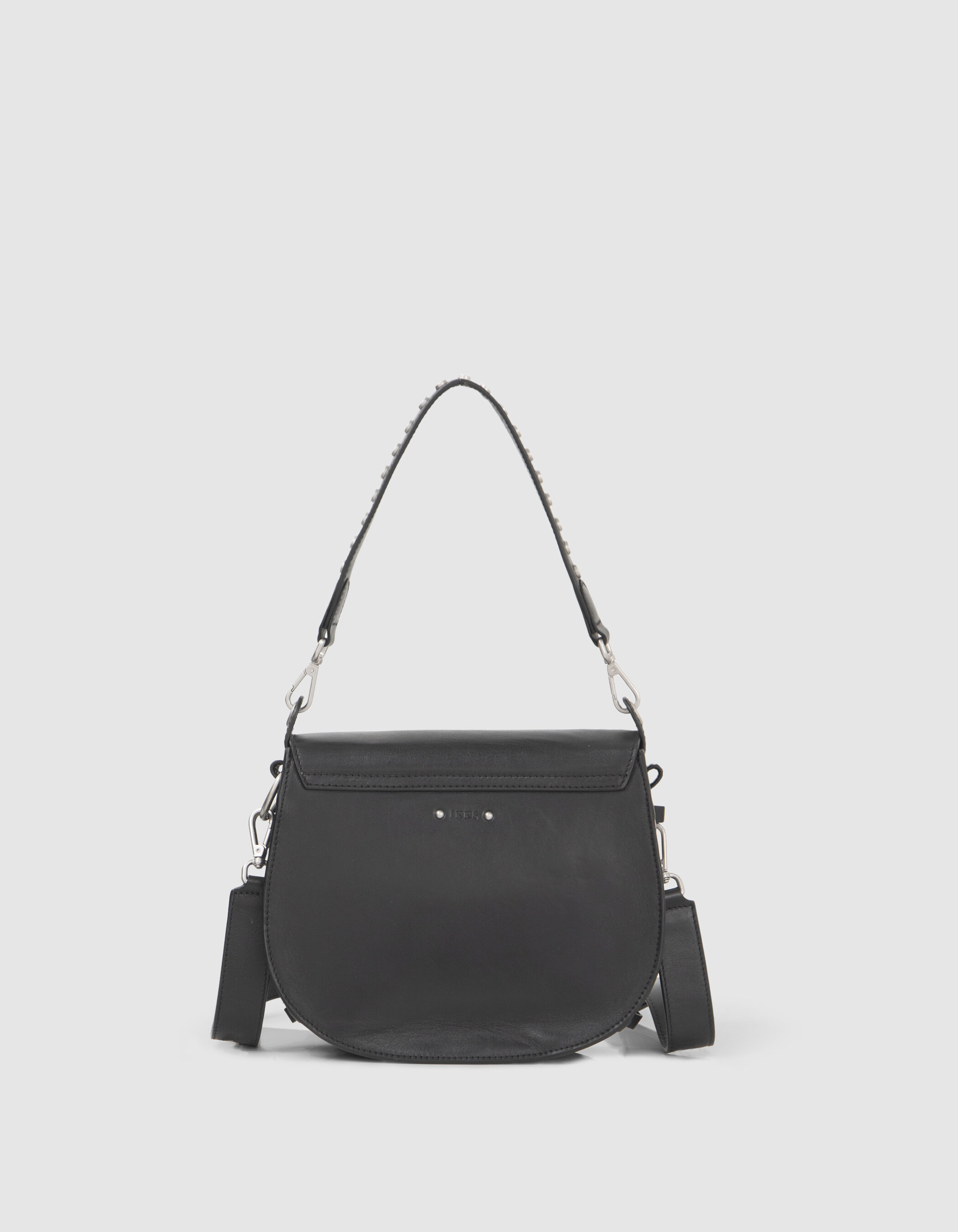 Sac besace The Waiter en cuir noir clout Femme