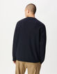 Men’s navy knit zipped cardigan-3