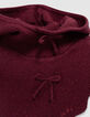 Girls’ pink glittery knit cowl with bow decor-2