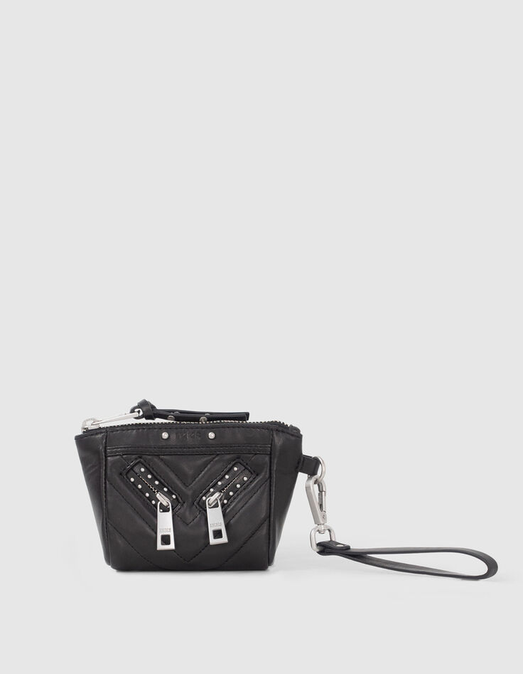 Mini estuche 1440 Toy Rock negro cuero mujer-1