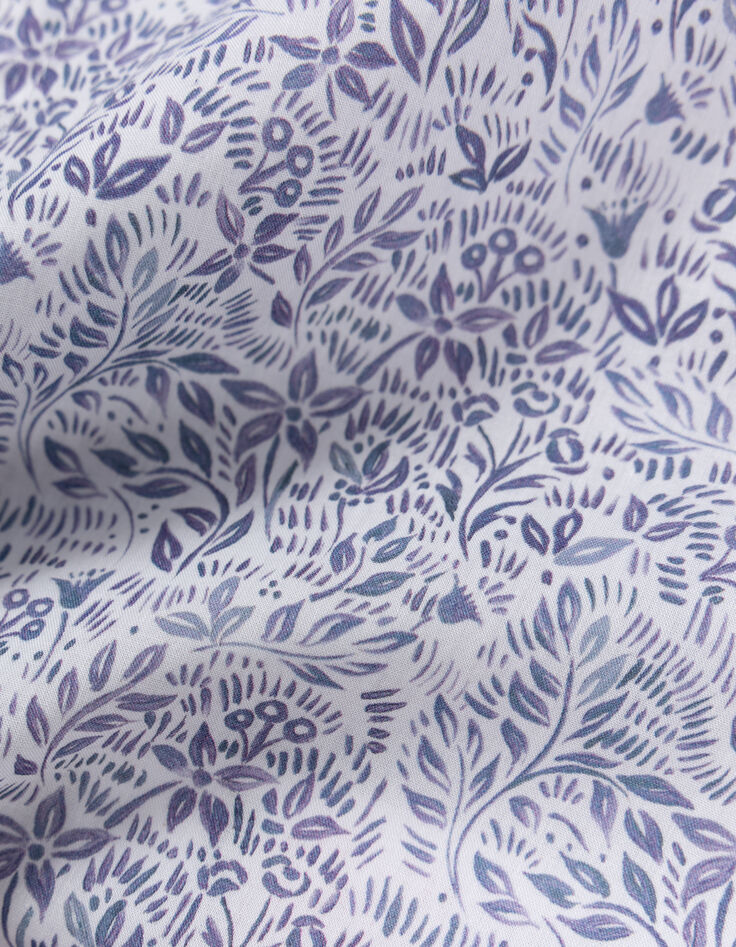 Chemise blanc imprimé minimaliste floral garçon-8
