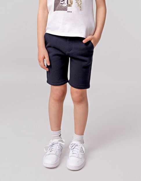 Bermudas azul marino punto piqué niño - IKKS