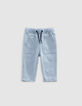 Blue maxi jeans with elasticated waistband for boys-1
