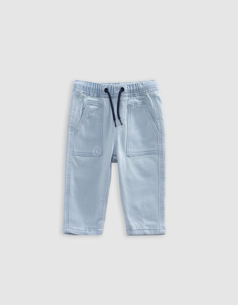Vaqueros azul maxi bolsillos cintura elástica bebé niño - IKKS