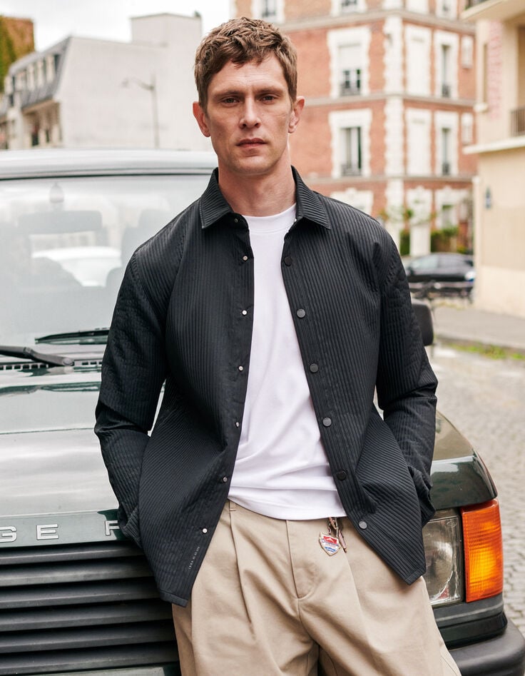 Sobrecamisa negra acolchada LIGHT WARMTH hombre-1 Sobrecamisa negra acolchada LIGHT WARMTH hombre-1