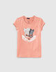 Camiseta polvorienta rosa IKKS - CATWOMAN con lentejuelas-2