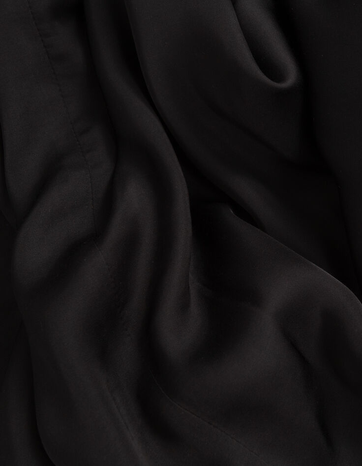 Women’s black long dress with straps crossed over back-6 Women’s black long dress with straps crossed over back-6