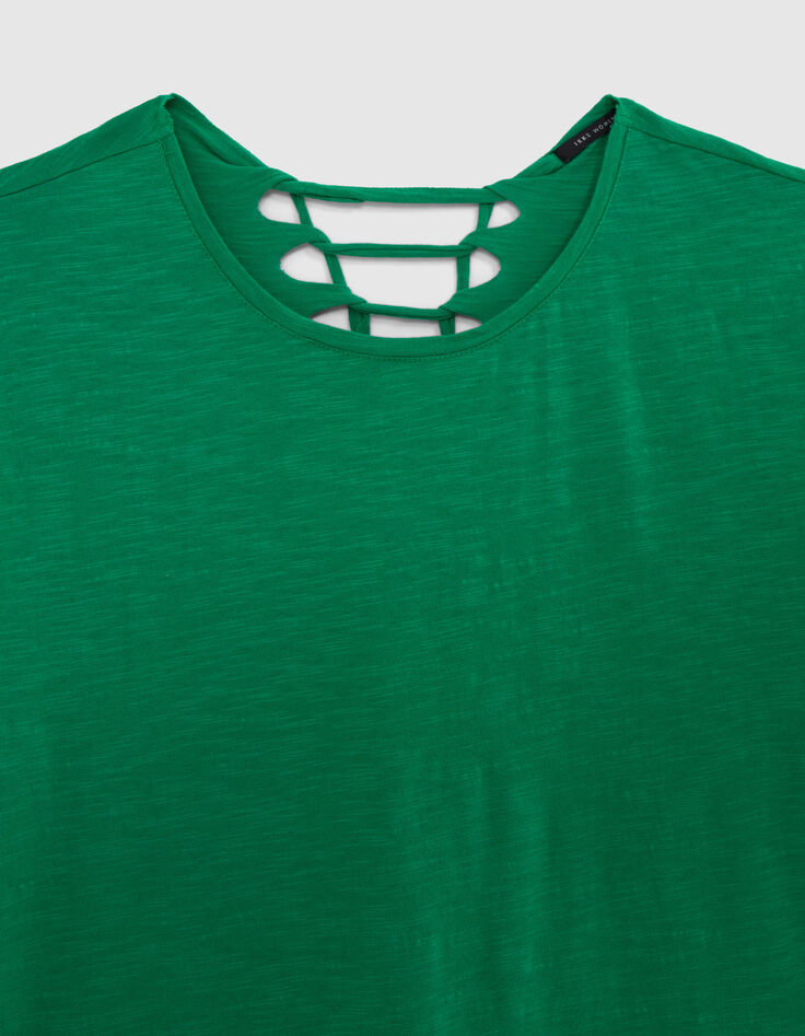 Women's mint lace-up back t-shirt-2
