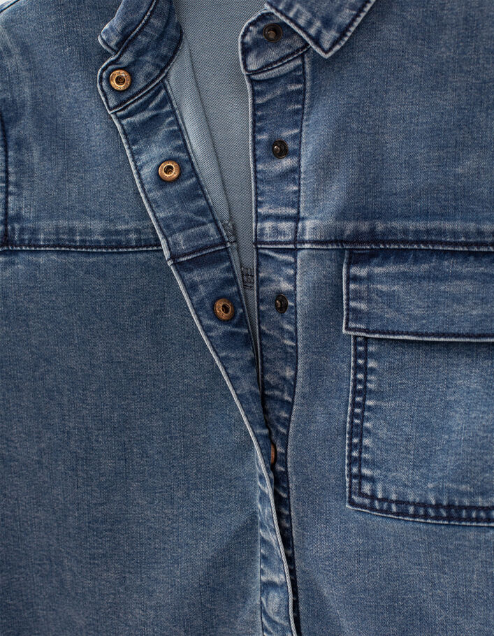 Robe chemise en jean medium blue fille - IKKS