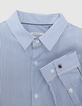 Herren-SLIM-Hemd Off-White zweifarbig gestreift-7