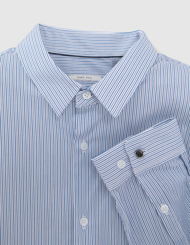 Herren-SLIM-Hemd Off-White zweifarbig gestreift-7