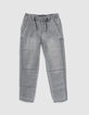 Stone Grey Jogging-Jungenjeans -1