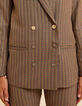 Veste de tailleur beige motif pied-de-puce EMMA I.Code-5