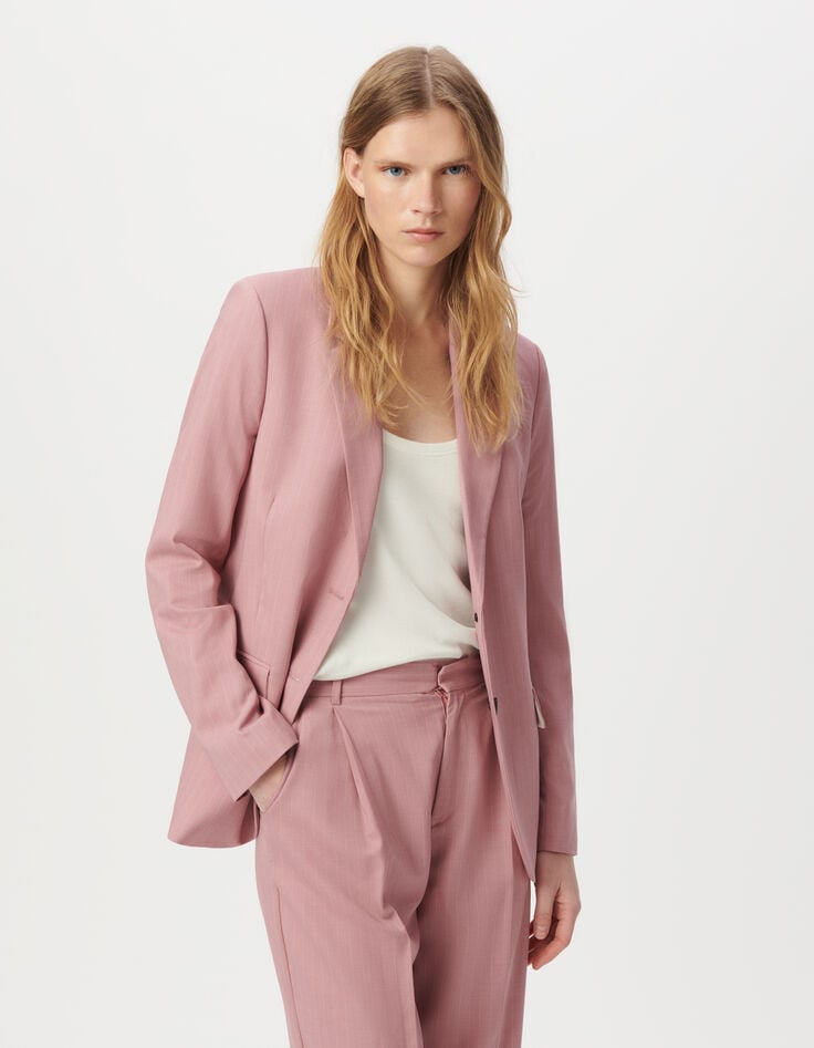 Veste de costume rose Femme-1 Veste de costume rose Femme-1