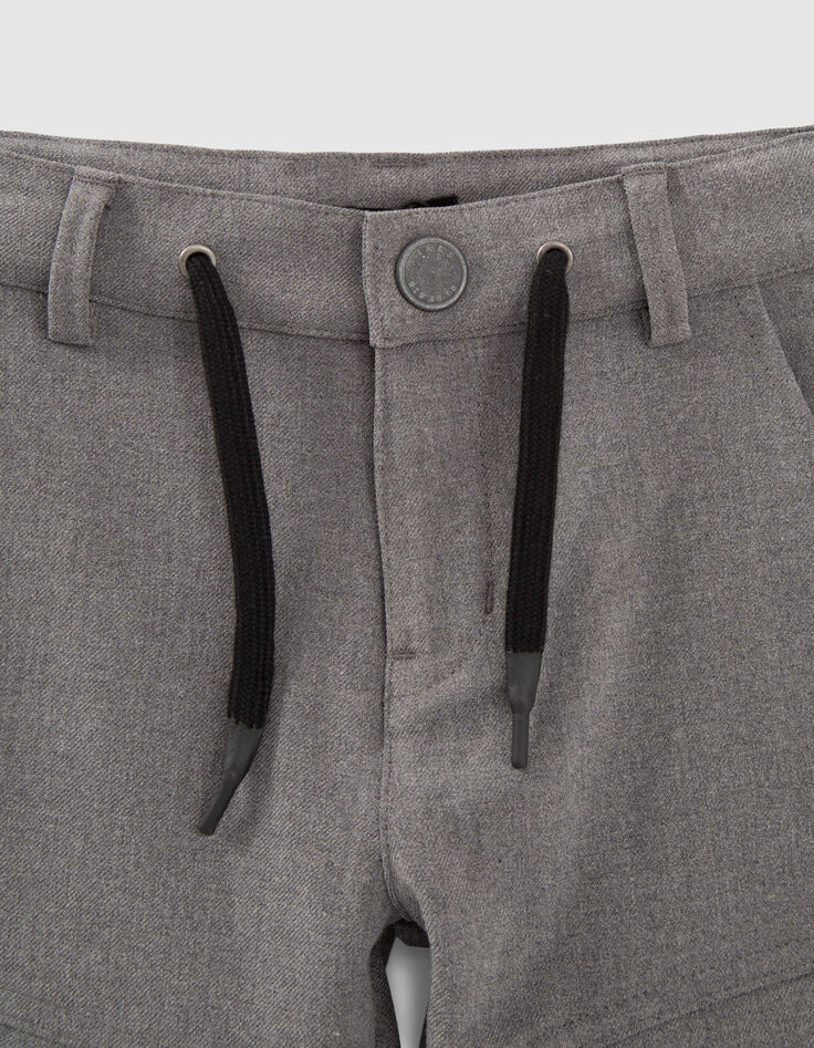 Boys’ grey BAGGY trousers with combat pockets-3
