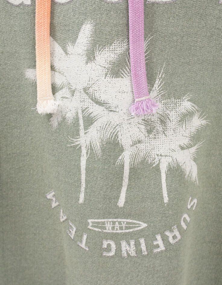 Sudadera verde cropped cordones tie&dye-5