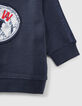 Sudadera azul marino maxi insignia bordado beb&eacute; ni&ntilde;o-4