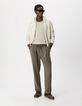 Men&rsquo;s brown flannel jogging trousers-2