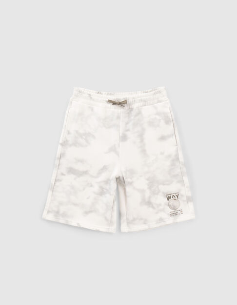 Bermudas gris claro felpa tie&dye niño