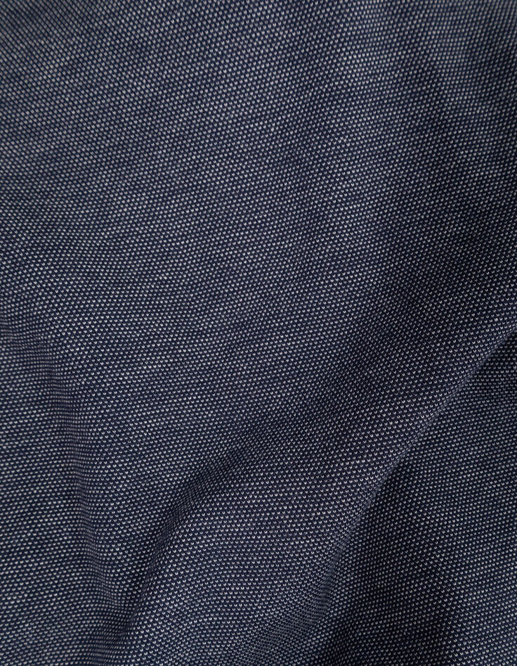 Boys’ navy decorative knit hooded overshirt-9 Boys’ navy decorative knit hooded overshirt-9